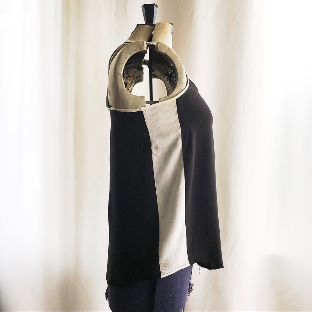 Splendid black & white racerback tank top